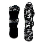 Camouflage Dazzle Wings Pattern Print Muay Thai Shin Guard