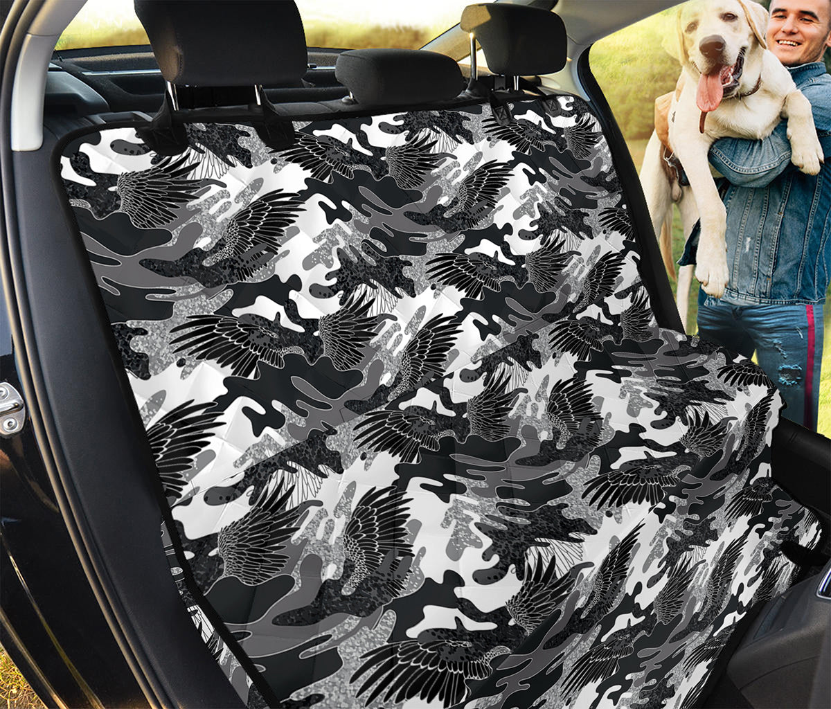 Camouflage Dazzle Wings Pattern Print Pet Car Back Seat Cover