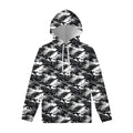 Camouflage Dazzle Wings Pattern Print Pullover Hoodie
