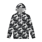 Camouflage Dazzle Wings Pattern Print Pullover Hoodie