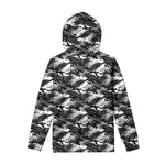 Camouflage Dazzle Wings Pattern Print Pullover Hoodie