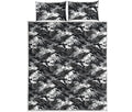 Camouflage Dazzle Wings Pattern Print Quilt Bed Set