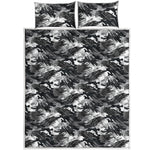 Camouflage Dazzle Wings Pattern Print Quilt Bed Set