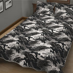 Camouflage Dazzle Wings Pattern Print Quilt Bed Set