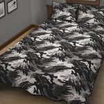 Camouflage Dazzle Wings Pattern Print Quilt Bed Set