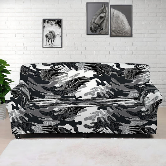 Camouflage Dazzle Wings Pattern Print Sofa Cover