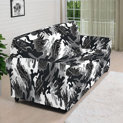 Camouflage Dazzle Wings Pattern Print Sofa Cover