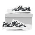 Camouflage Dazzle Wings Pattern Print White Low Top Sneakers