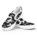 Camouflage Dazzle Wings Pattern Print White Slip On Sneakers