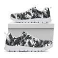 Camouflage Dazzle Wings Pattern Print White Running Shoes