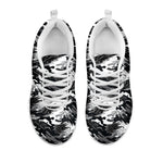 Camouflage Dazzle Wings Pattern Print White Sneakers