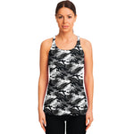 Camouflage Dazzle Wings Pattern Print Women's Racerback Tank Top