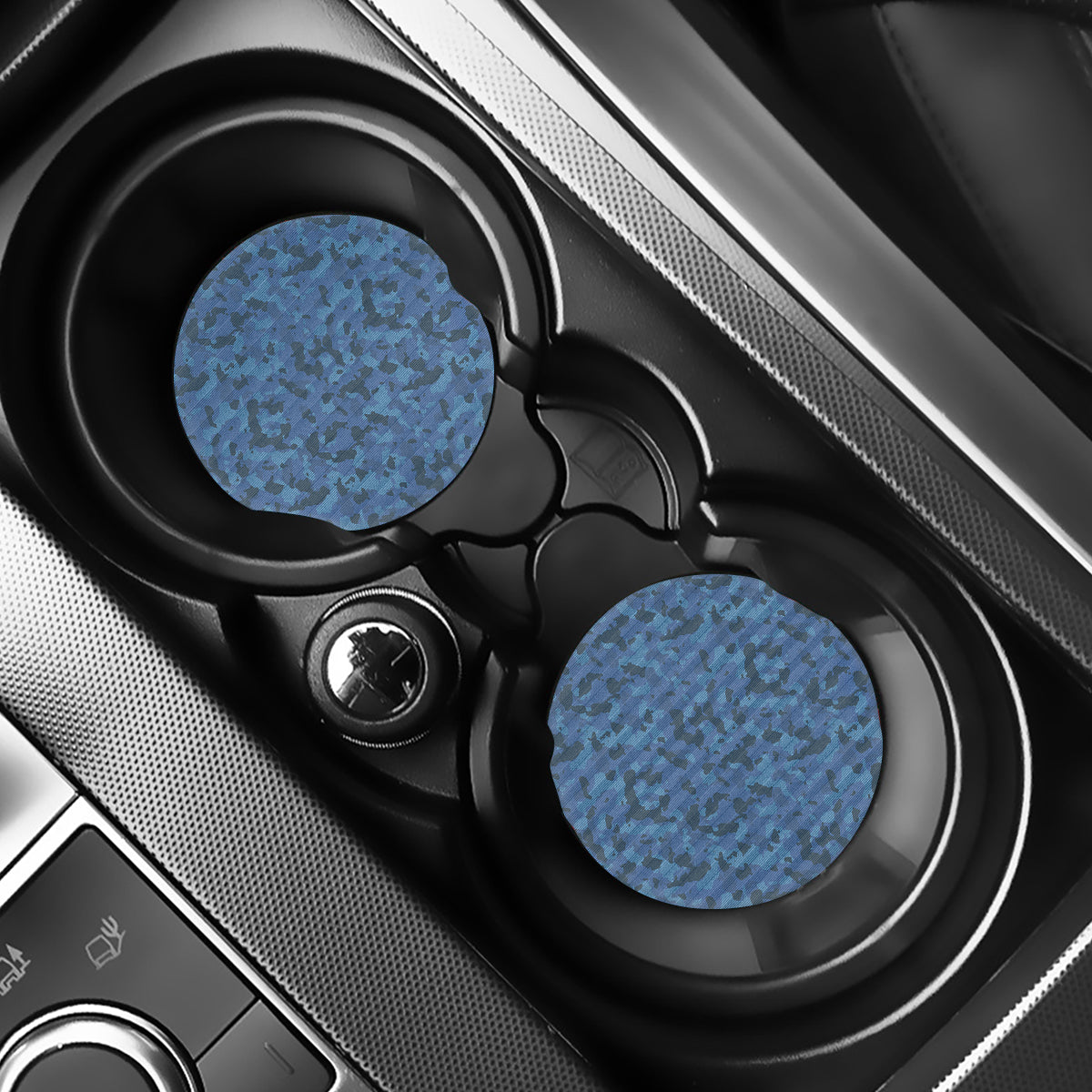 Camouflage Denim Jeans Pattern Print Car Coasters