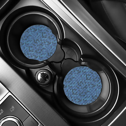 Camouflage Denim Jeans Pattern Print Car Coasters