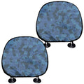 Camouflage Denim Jeans Pattern Print Car Headrest Covers