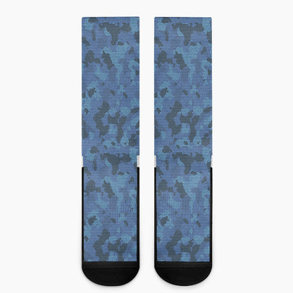 Camouflage Denim Jeans Pattern Print Crew Socks