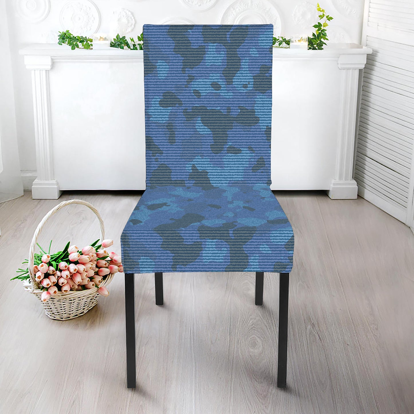 Camouflage Denim Jeans Pattern Print Dining Chair Slipcover