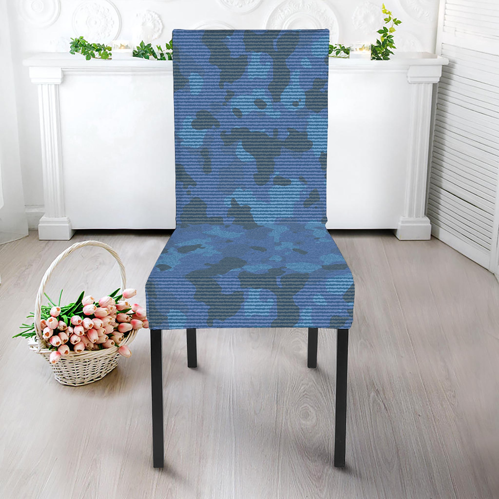 Camouflage Denim Jeans Pattern Print Dining Chair Slipcover