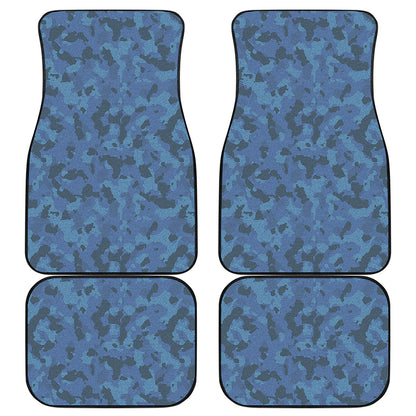 Camouflage Denim Jeans Pattern Print Front and Back Car Floor Mats