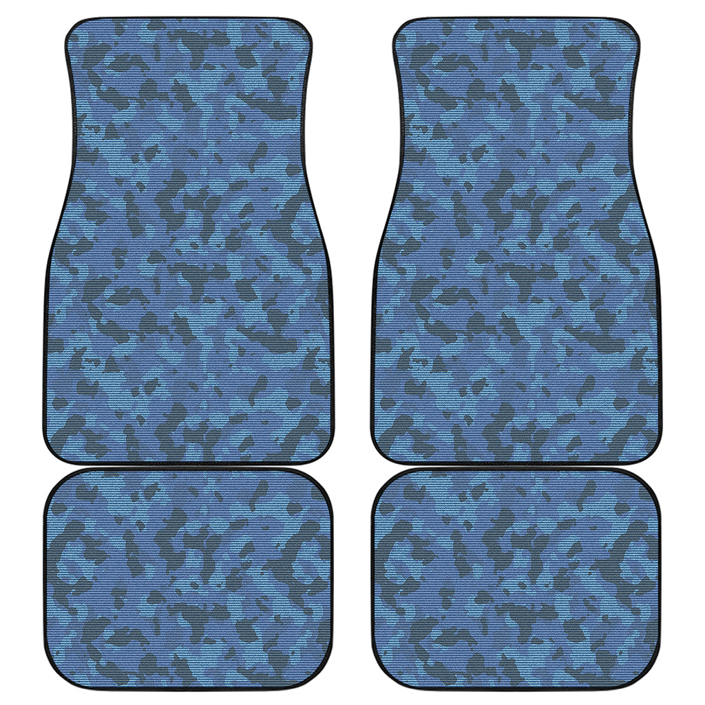 Camouflage Denim Jeans Pattern Print Front and Back Car Floor Mats