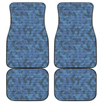 Camouflage Denim Jeans Pattern Print Front and Back Car Floor Mats