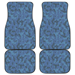 Camouflage Denim Jeans Pattern Print Front and Back Car Floor Mats