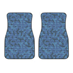 Camouflage Denim Jeans Pattern Print Front Car Floor Mats