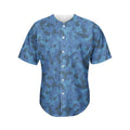 Camouflage Denim Jeans Pattern Print Men's Baseball Jersey