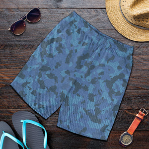 Camouflage Denim Jeans Pattern Print Men's Shorts