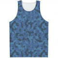 Camouflage Denim Jeans Pattern Print Men's Tank Top