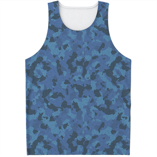Camouflage Denim Jeans Pattern Print Men's Tank Top