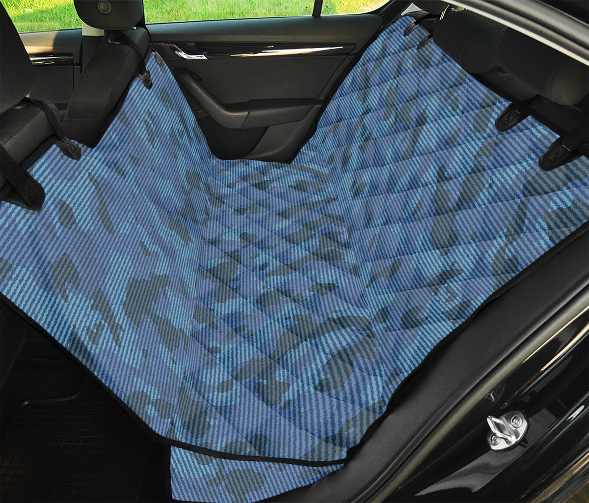 Camouflage Denim Jeans Pattern Print Pet Car Back Seat Cover