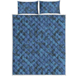 Camouflage Denim Jeans Pattern Print Quilt Bed Set