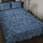 Camouflage Denim Jeans Pattern Print Quilt Bed Set