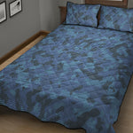 Camouflage Denim Jeans Pattern Print Quilt Bed Set