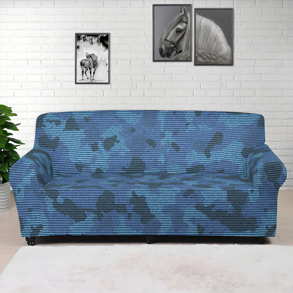 Camouflage Denim Jeans Pattern Print Sofa Cover
