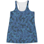 Camouflage Denim Jeans Pattern Print Women's Racerback Tank Top