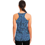 Camouflage Denim Jeans Pattern Print Women's Racerback Tank Top