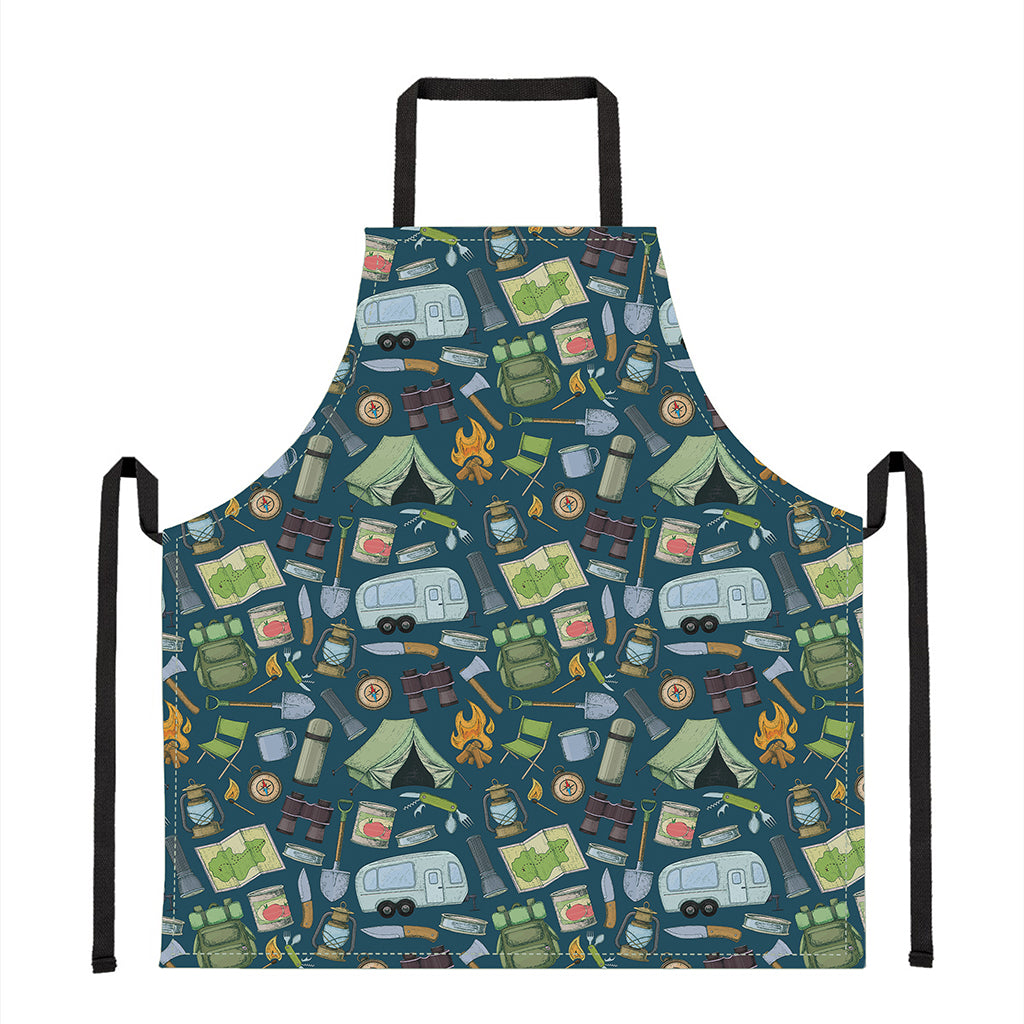 Camping Equipment Pattern Print Apron