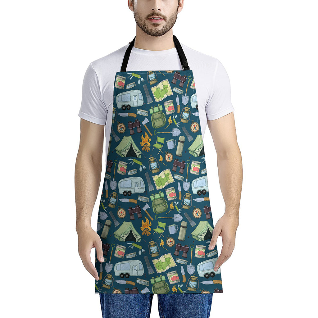 Camping Equipment Pattern Print Apron