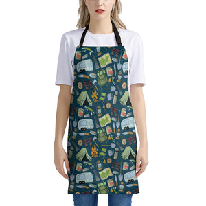 Camping Equipment Pattern Print Apron