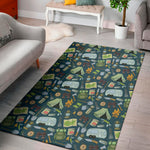 Camping Equipment Pattern Print Area Rug