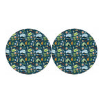 Camping Equipment Pattern Print Car Coasters