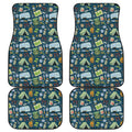 Camping Equipment Pattern Print Front and Back Car Floor Mats