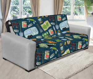 Camping Equipment Pattern Print Futon Protector