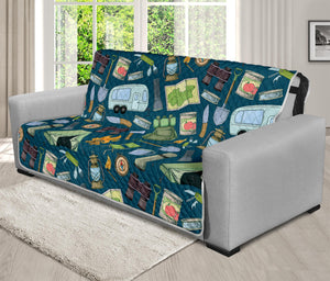 Camping Equipment Pattern Print Futon Protector