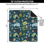 Camping Equipment Pattern Print Futon Protector