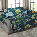 Camping Equipment Pattern Print Loveseat Protector