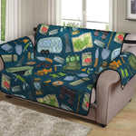 Camping Equipment Pattern Print Loveseat Protector