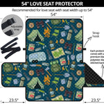 Camping Equipment Pattern Print Loveseat Protector